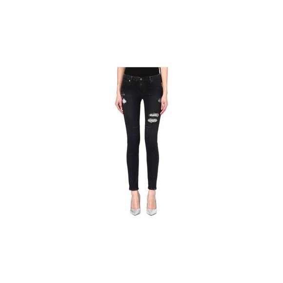 $300 RTA Road to Awesome WAXED Distress SKINNY Jeans USED GREY 28